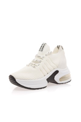  Kent Shop Beyaz Triko 8 Cm Dolgu Taban Kadın Spor Ayakkabı