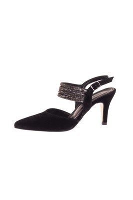  Kent Shop Siyah Süet  Kadın Topuklu Ayakkabı