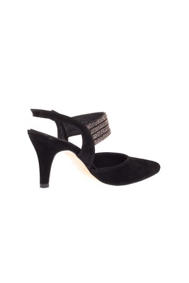  Kent Shop Siyah Süet  Kadın Topuklu Ayakkabı