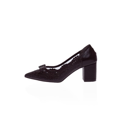  Kent Shop Siyah Taşlı Kadın Topuklu Ayakkabı