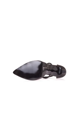  Kent Shop Siyah Sıvama 9 Cm Taşlı Kadın Topuklu Ayakkabı