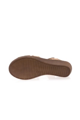  Kent Shop Bej 6 Cm Hakiki Deri Comfort Kadın Sandalet