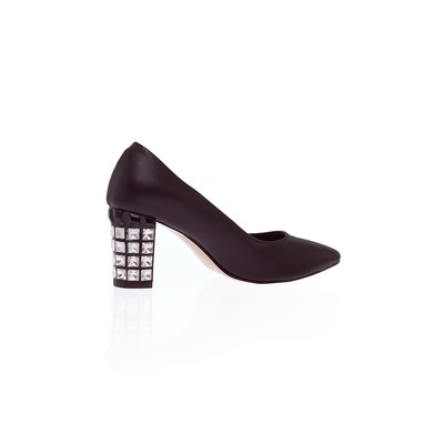  Kent Shop Siyah 8 Cm Taşlı Kadın Topuklu Ayakkabı