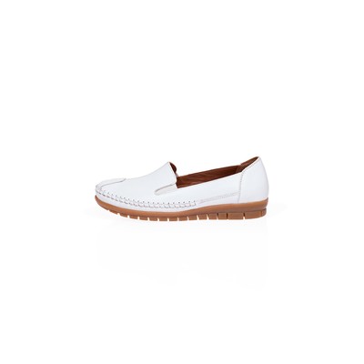  Kent Shop Beyaz %100 Deri Kadın Comfort Ayakkabı