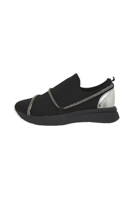  Kent Shop Siyah 3 Cm Taşlı Kadın Spor Ayakkabı