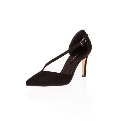  Kent Shop Siyah Süet 9 Cm Kadın Topuklu Ayakkabı