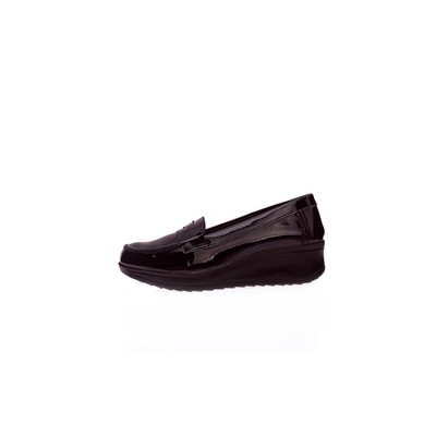  Kent Shop Siyah Rugan Dolgu Taban Kadın Günlük Ayakkabı