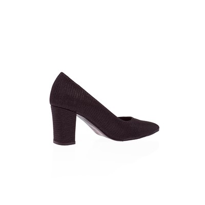  Kent Shop Siyah 7 Cm Simli Kadın Topuklu Ayakkabı