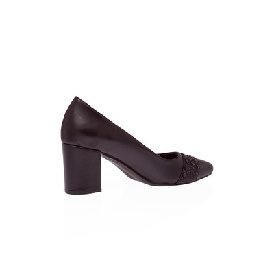  Kent Shop Siyah 6 Cm Taşlı Kadın Topuklu Ayakkabı
