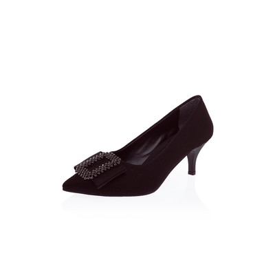 Kent Shop Siyah Tokalı Kadın Topuklu Ayakkabı